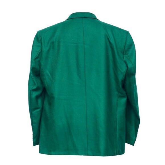 Mens Blazer Green Wool Velvet Formal Tuxedo Jacket Wedding Party Sport Coat 48R - Picture 2 of 7